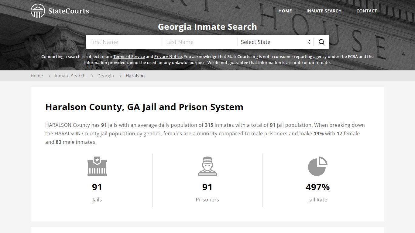 Haralson County, GA Inmate Search - StateCourts